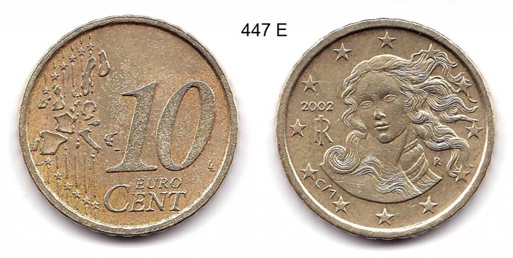 10 евроцентов. Италия. 2002 год.