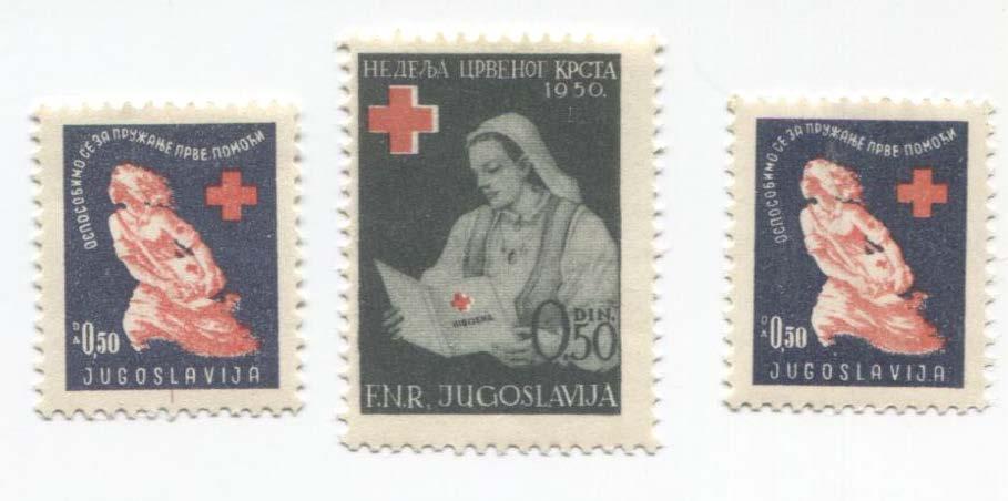 1950-48.Югославия.Красный крест.3марки.*
