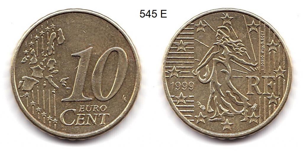 10 евроцентов. Франция. 1999 год.