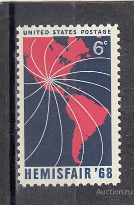 USA  США   Выставка полусфера  1968 Сост**