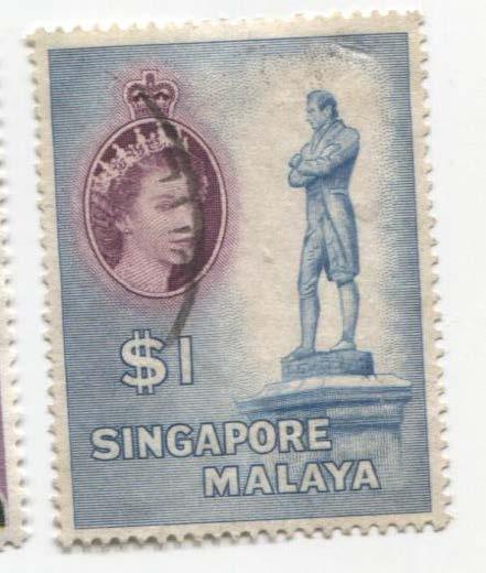 1955.Сингапур-Малайя.Памятник.$1.гаш