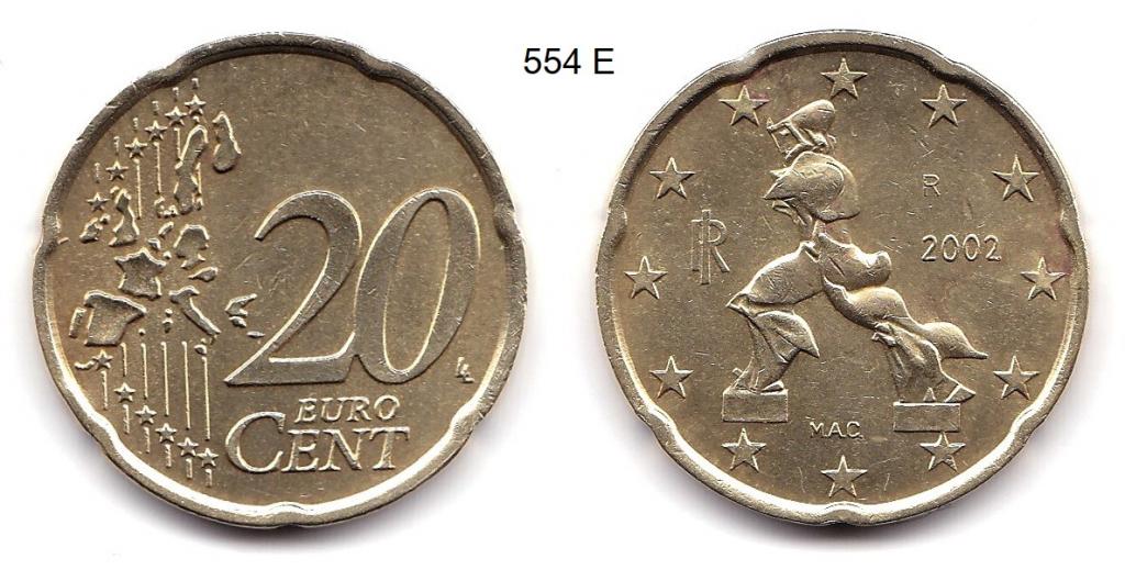 20 евроцентов. Италия. 2002 год.