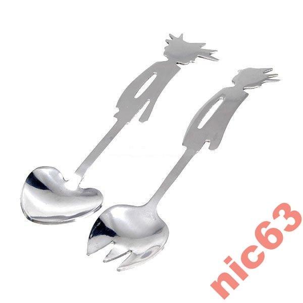 ЛОЖКА + ВИЛКА = МАЛЬЧИК + ДЕВОЧКА набор новый 