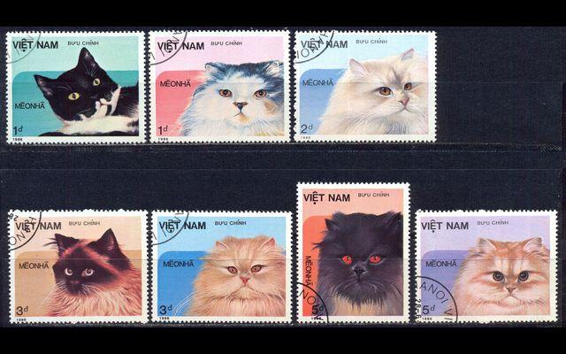 Вьетнам 1986 Mi 1684-90 Кошки CTO 008/972