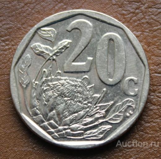 ЮАР 20 центов . 2010 г .