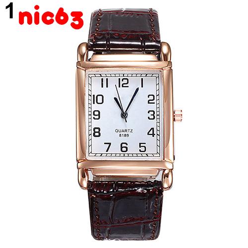 Стильные и элегантные наручные кварцевые часы унисекс с ремешком из высокотехнологичной кожи 