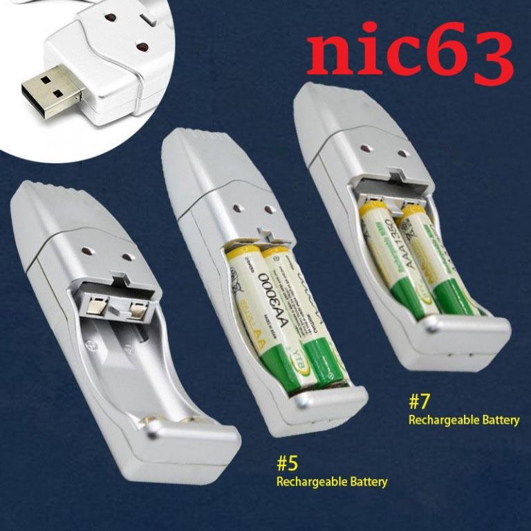 Зарядное устройство USB для Ni-MH АА/AAA аккумуляторов 