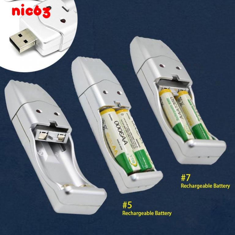 Зарядное устройство USB для Ni-MH АА/AAA аккумуляторов 