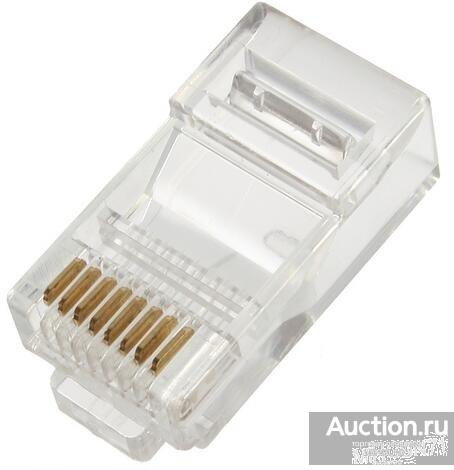 Jack RJ45 сетевой разъём CAT 5E 10штук