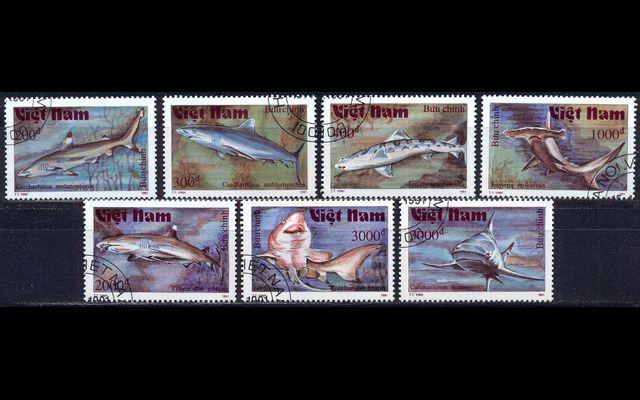 Вьетнам 1991 Mi 2309-15 Акулы CTO 004/428