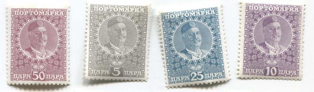 1913.Черогория.король Николай I. 4 портомарки.*