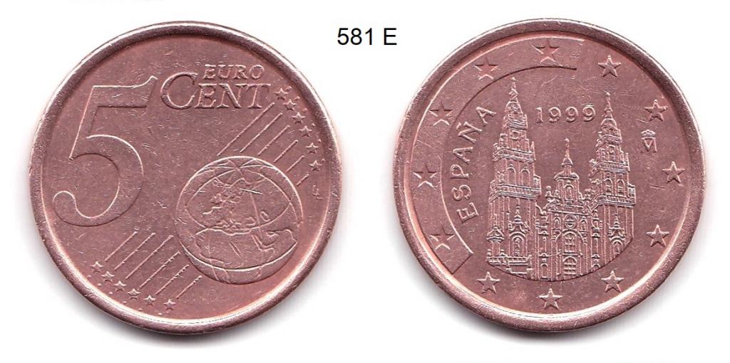 5 евроцентов. Испания. 1999 год.