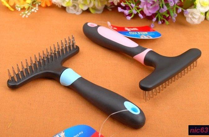 РАСЧЕСКА для СОБАК 2 ряда зубчиков хром стальных 