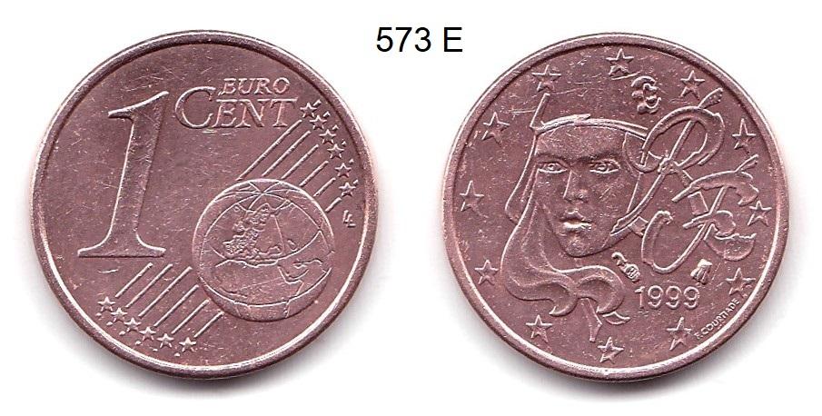 1 евроцент. Франция. 1999 год.