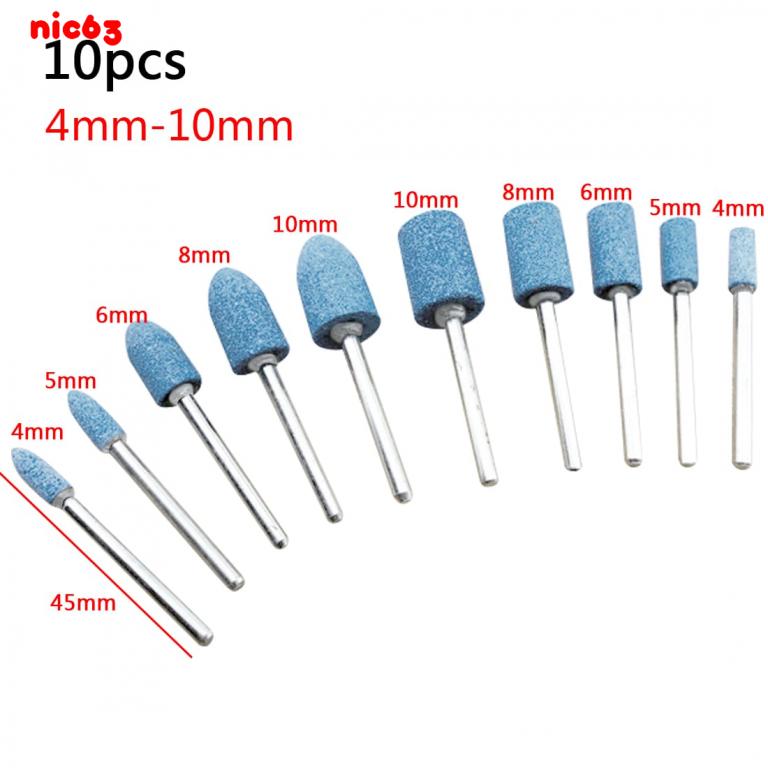 10 штук Набор абразивных шлифовальных насадок аксессуаров для шлифовки полировки Dremel 