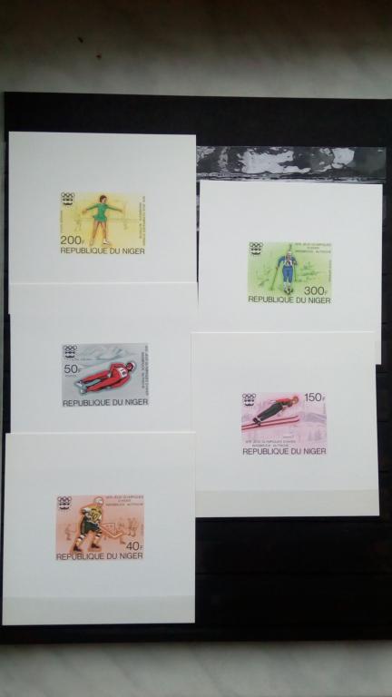 Нигер 1976, Олимпиада, ОИ Инсбрук люксблоки,люксы,картон**