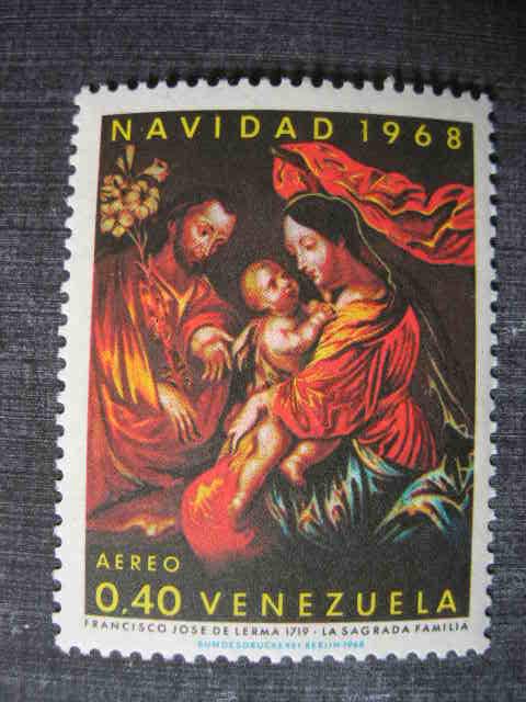 Венесуэла 1968 Рождество - живопись  MNH