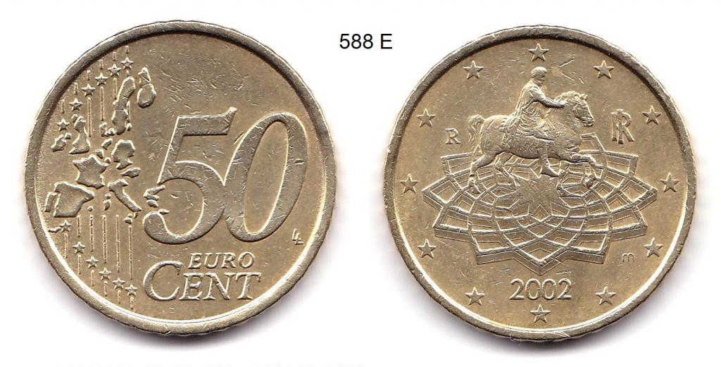 50 евроцентов. Италия. 2002 год.