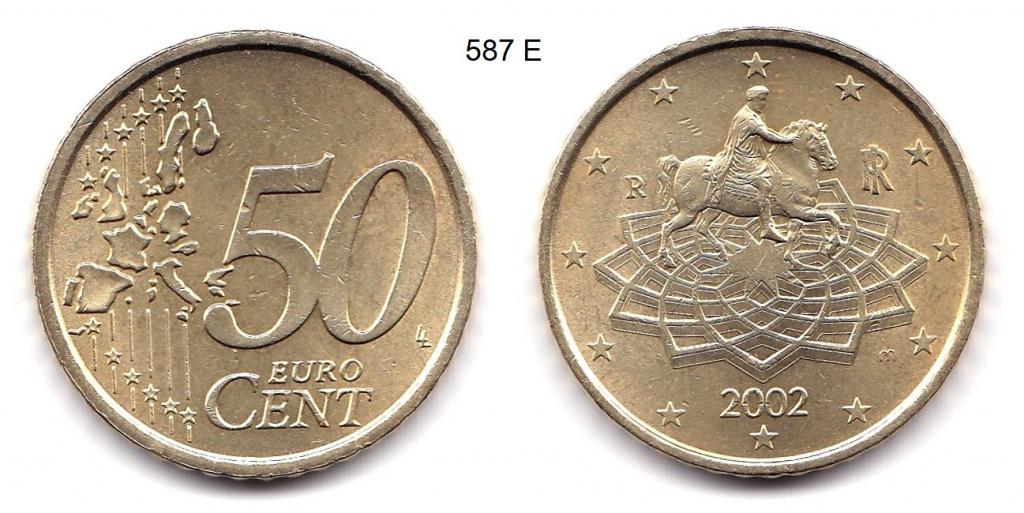 50 евроцентов. Италия. 2002 год.