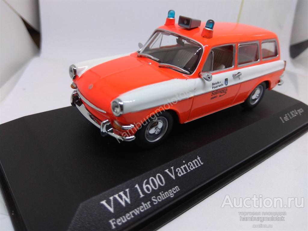 472 Minichamps VW 1600 Variant Feuerwehr Solingen 1:43 пожарная