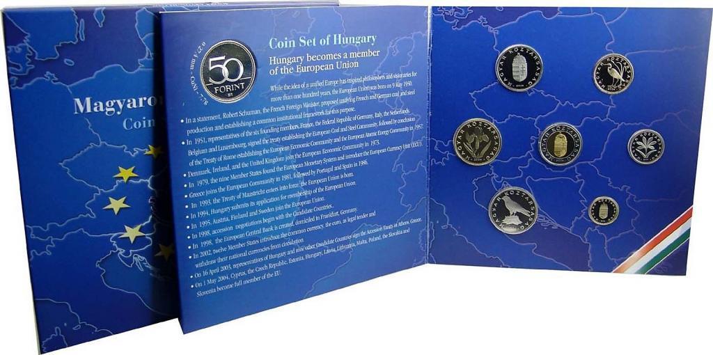 ВЕНГРИЯ, 2004, ГОДОВОЙ НАБОР ИЗ 8 МОНЕТ [PROOF]