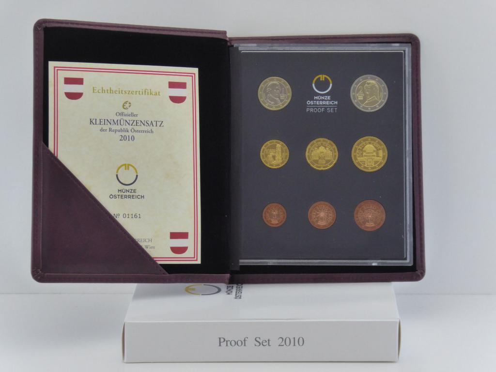АВСТРИЯ, 2010, ГОДОВОЙ НАБОР ИЗ 8 ЕВРОМОНЕТ [PROOF]