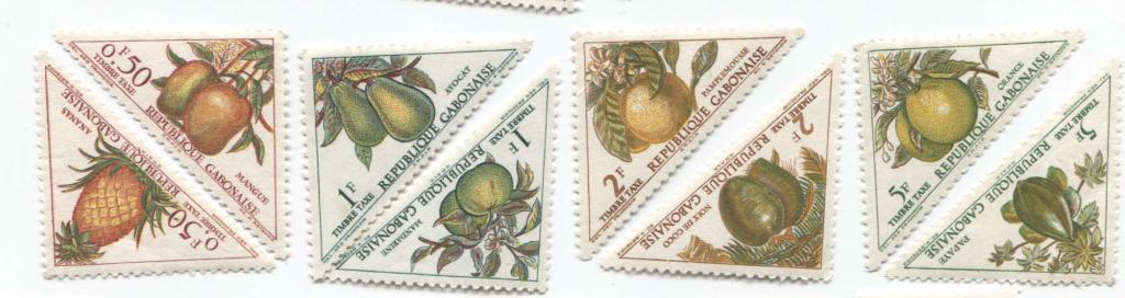 1962.Габон.Фрукты.8 марок.**