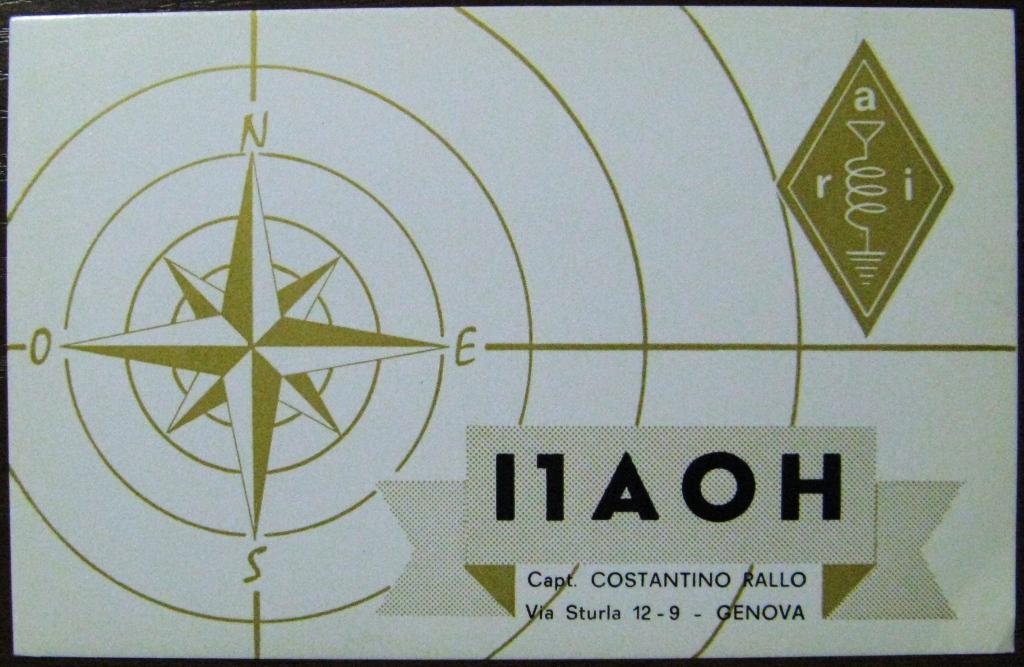 К22-767 QSL КАРТОЧКА РАДИООБМЕНА ИТАЛИЯ 1973