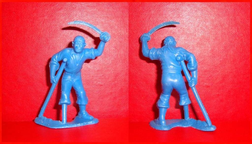 Солдатики СССР - Пираты ДЗИ синеголубого цвета - 6 штук.