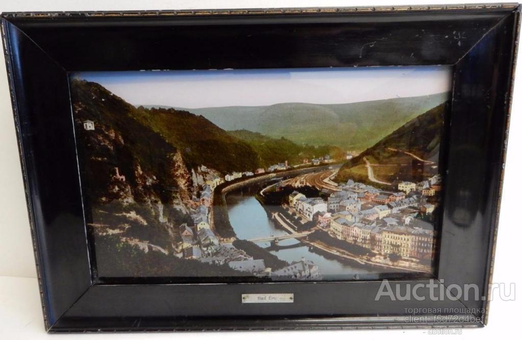 Антикварный пейзаж "Бад-Эмс" (кристолиум)