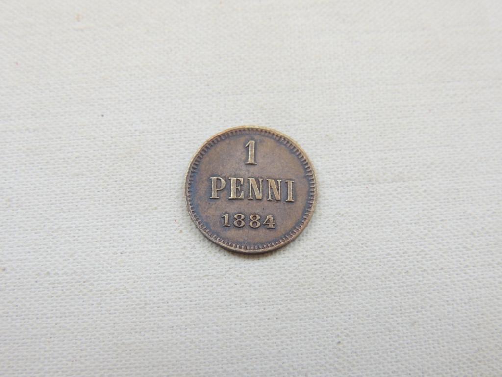 1 Пенни 1884 г Медь Редкая Оригинал с рубля
