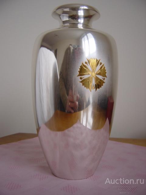 Japanese Taisho 100% Silver Vase w/Imperial Chrysanthemum! Япония