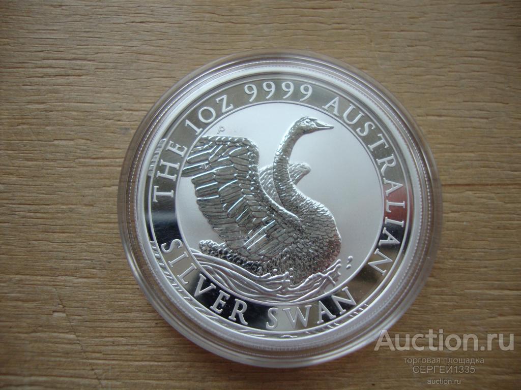Австралия 1 доллар 2020 Лебедь птица СЕРЕБРО