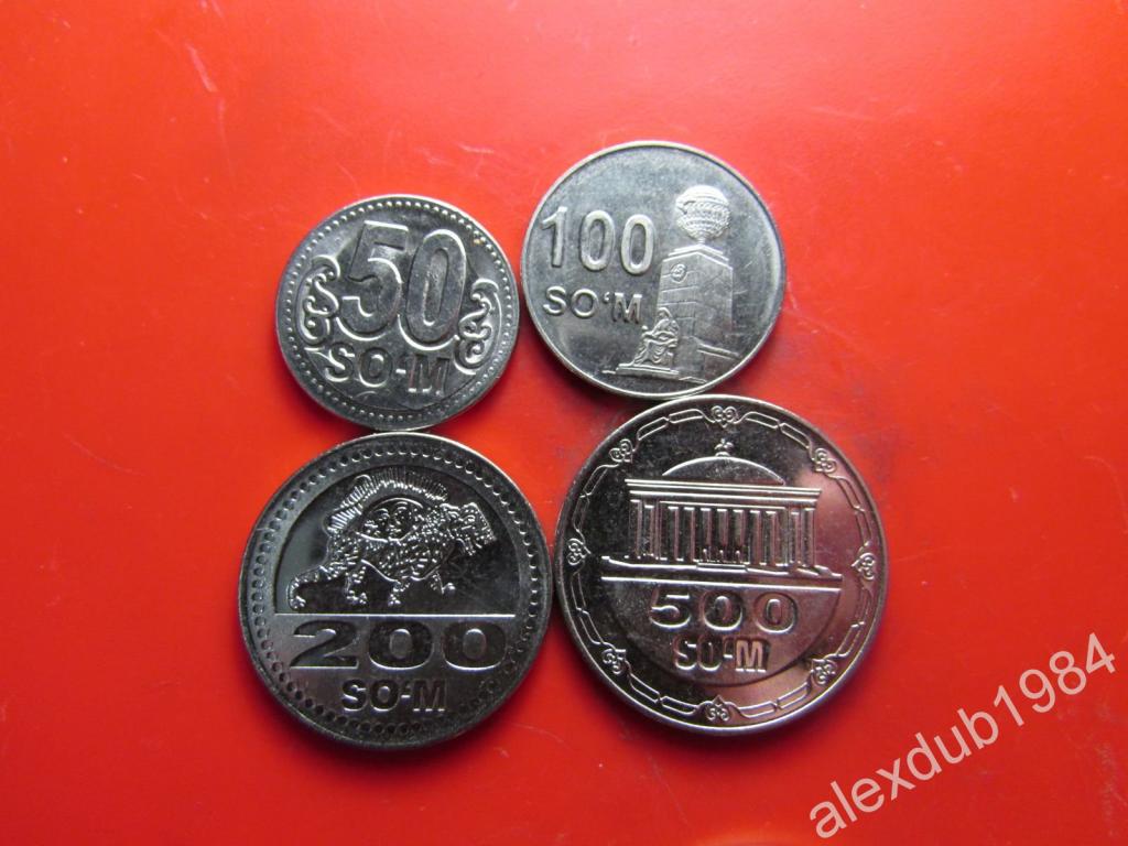 НАБОР: 50, 100, 200, 500 СУМ, УЗБЕКИСТАНА, 4 ШТ. (UNC)_1