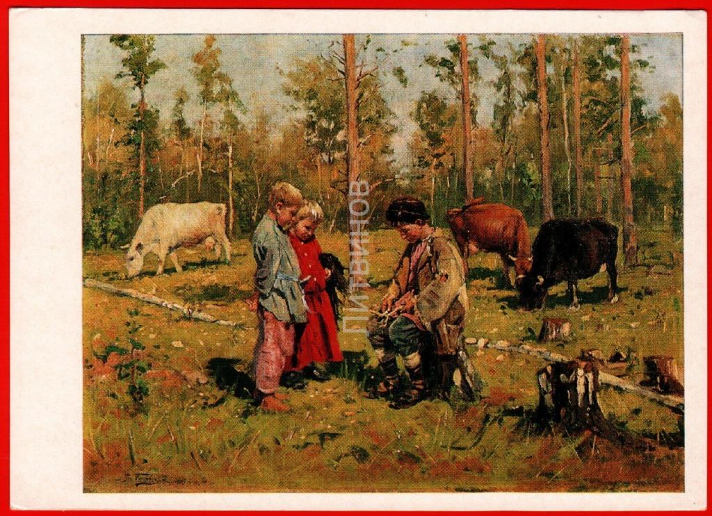 Крестьянские дети картина описание