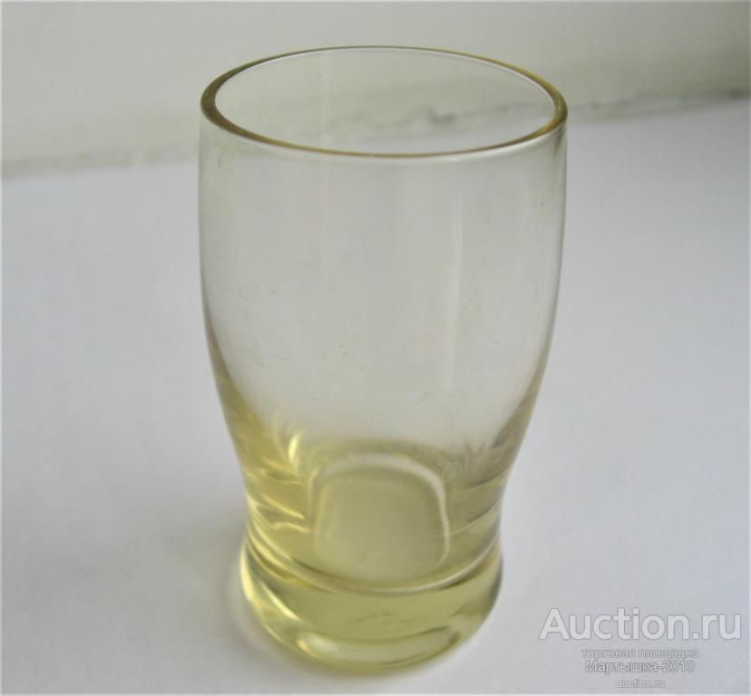 Стопка цветное жёлтое стекло  СССР.