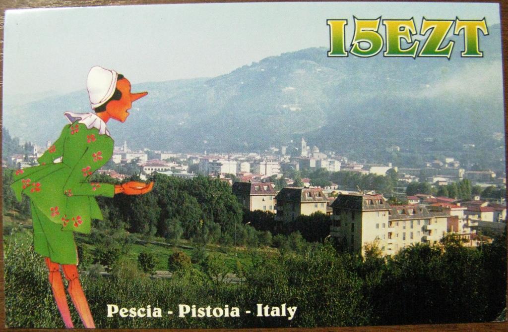 К22-878 QSL КАРТОЧКА РАДИООБМЕНА ИТАЛИЯ 1997 БУРАТИНО ПИНОККИО