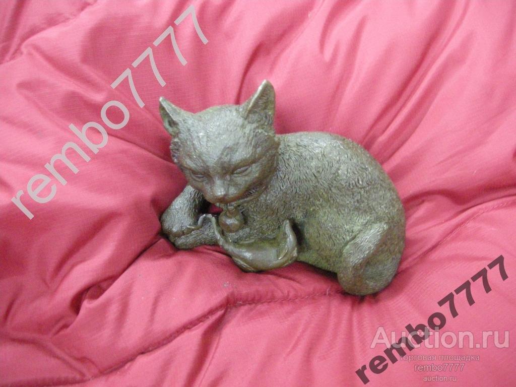 кот.кошка .бронза.европа.10 см.пресс-папье 