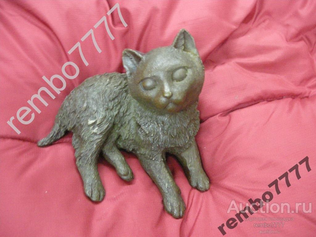 кот.кошка. бронза.европа.10см .пресс-папье 