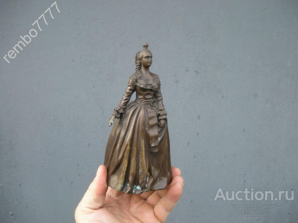 екатерина великая. бронза.18 см.царь. романовы 