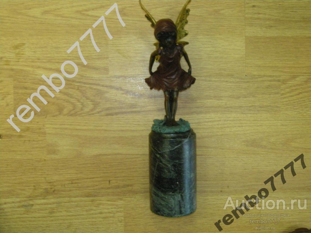 девочка .бабочка.бронза.европа. 28см.модерн 