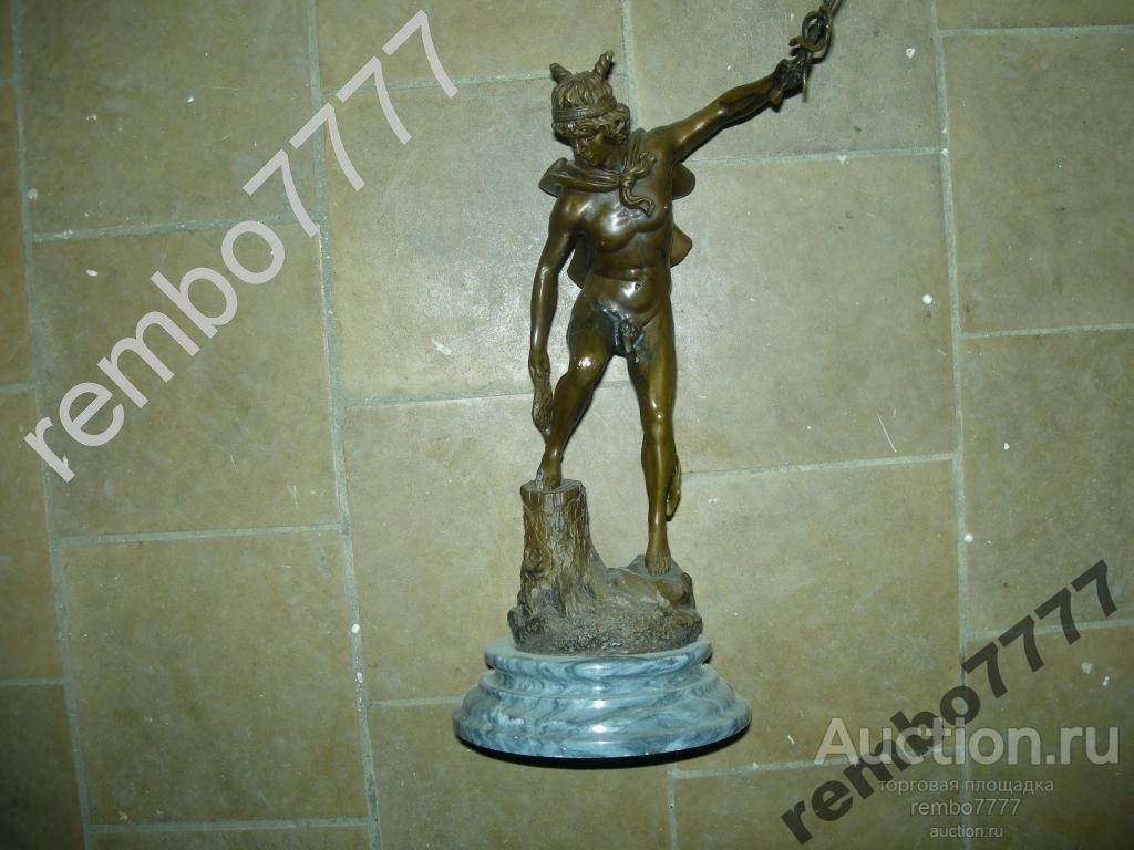 гермес.меркурий .бронза.европа. 30см.модерн. бог торговля 