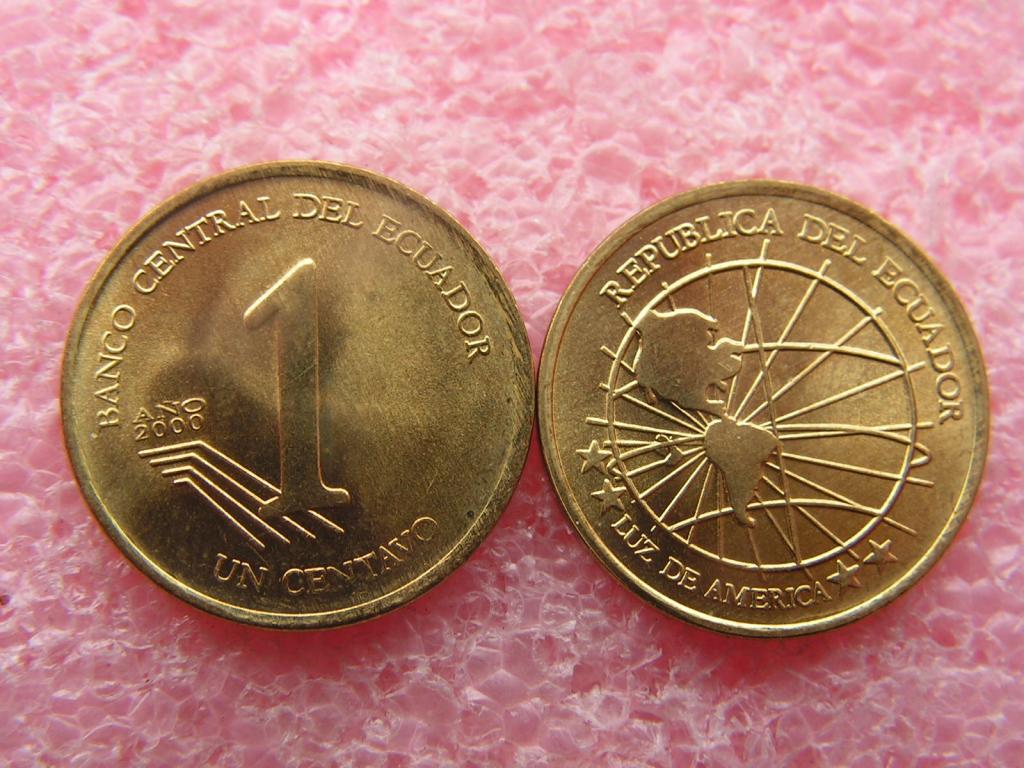 Эквадор 1 сентаво 2000 unc