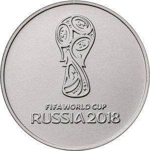 25 РУБЛЕЙ 2018 ГОДА ОФИЦИАЛЬНАЯ ЭМБЛЕМА ЧЕМПИОНАТА МИРА ПО ФУТБОЛУ