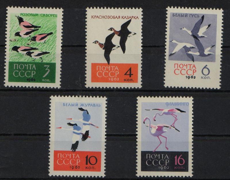 1962 г. МАРКИ СССР. Птицы MNH