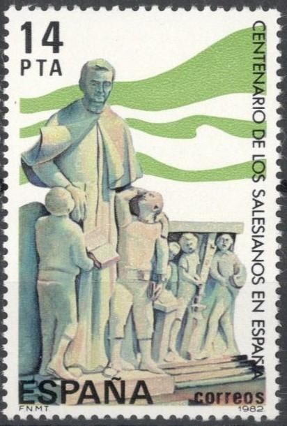 Испания, 1982, № 2570, € 0,3, MNH, полн , 100 лет Салезианским школам в Испании.