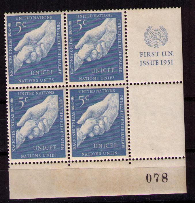 ООН США 1951 Квартблок MNH**