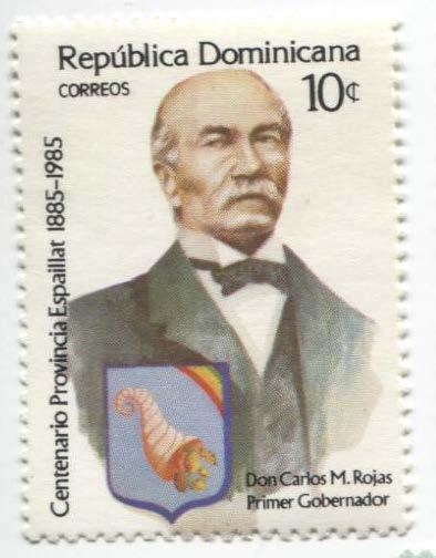 1985.Доминиканская респ.100летие провинции Эспиллат.1й губернатор.*