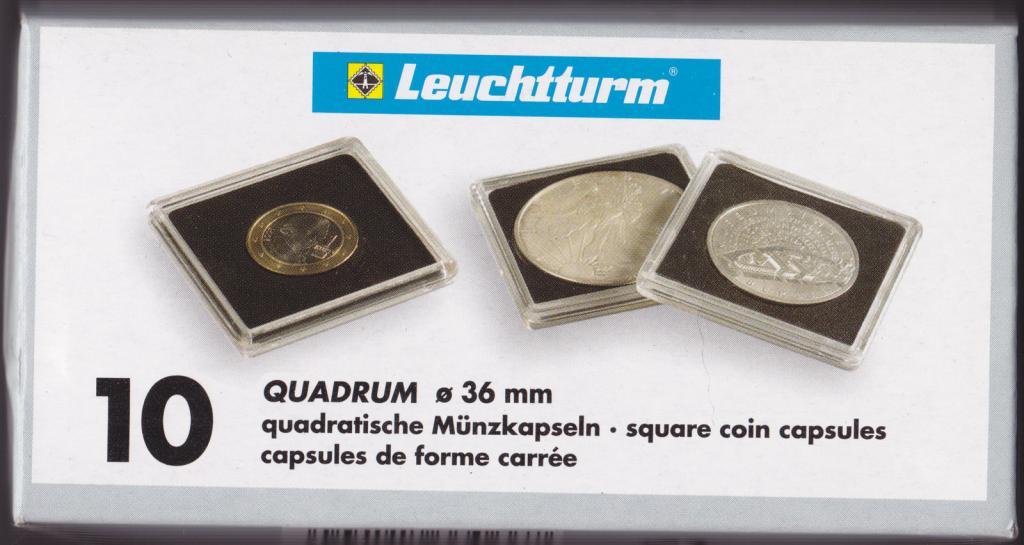 307563 Капсулы QUADRUM внут. диам 40 мм, Leuchtturm 10 ШТ