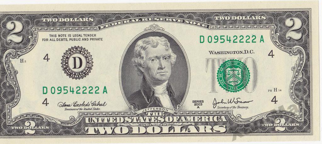 США 2$ доллара 2003 г. штат D OHIO Cleveland UNC пресс